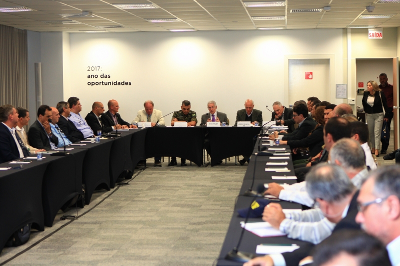 Reunião do COMDEFESA, da FIESC, foi realizada nesta quarta-feira (16), em Florianópolis (foto: Filipe Scotti)
